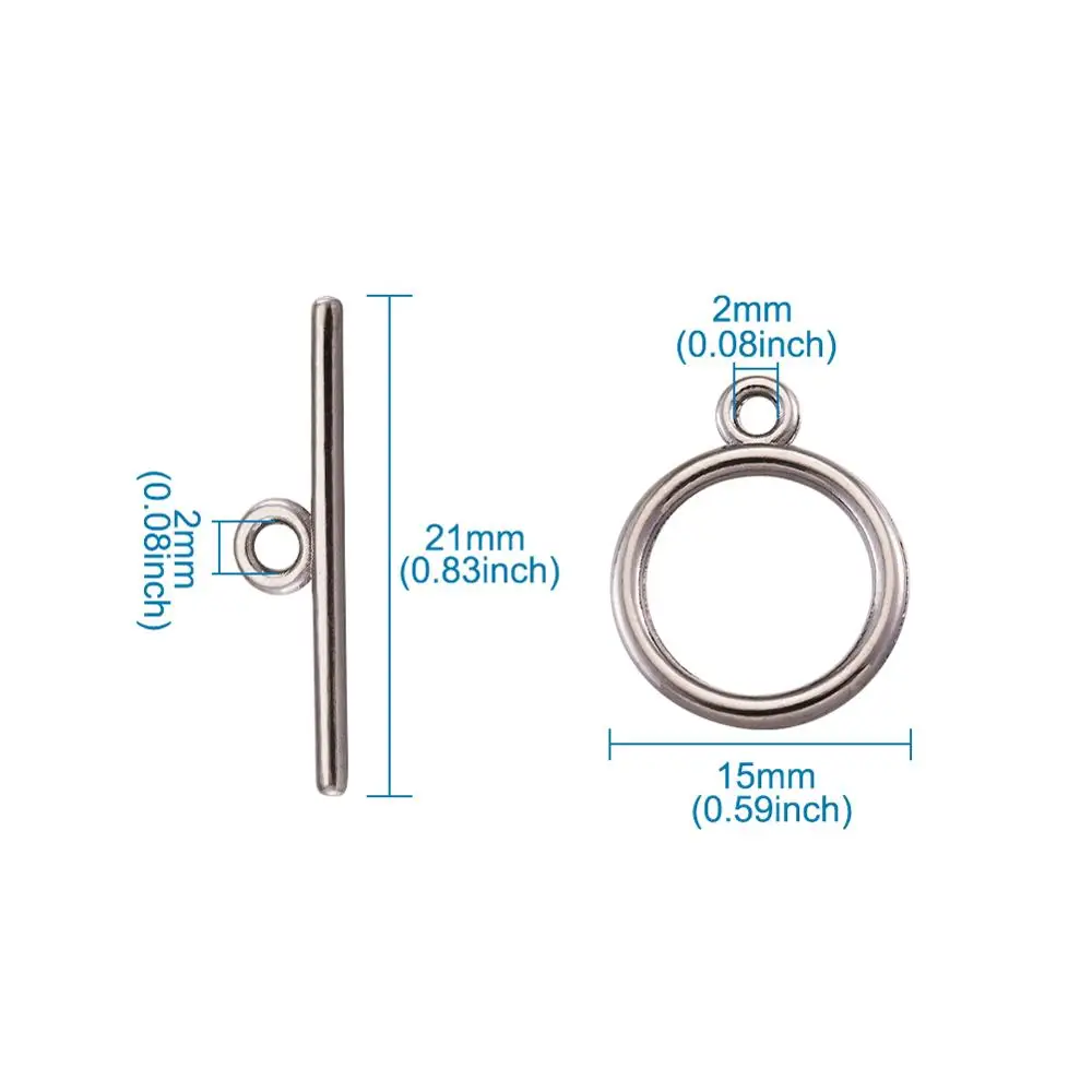 20 наборов OT тумблеры соединители для браслетов ожерелье ювелирных изделий 15X2mm