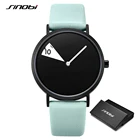 Часы наручные SK женские кварцевые, оригинальные креативные дизайнерские цветные, с кожаным ремешком