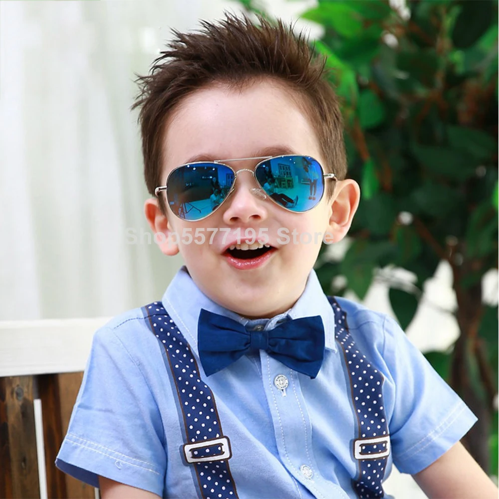 

Brand Child Sunglasses Mirror Glasses Metal Pilot Sunglasses For Girl Boy Kids Sunglasses Girls Children Glasses Frame Goggles
