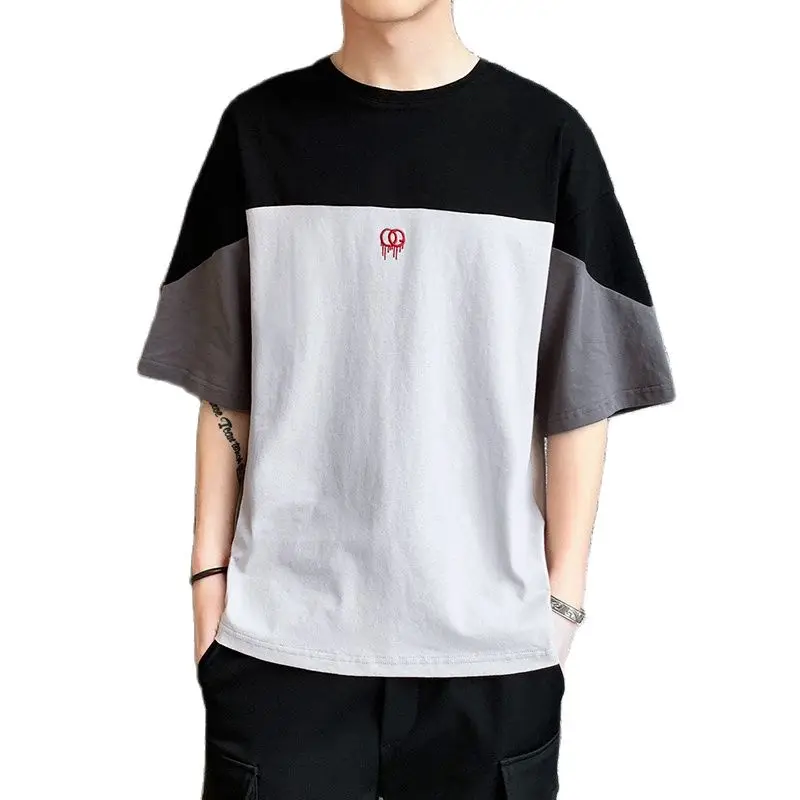 95% хлопок Летняя обувь в мозаичном стиле Футболка для мужчин с коротким рукавом