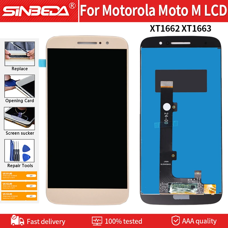 

5.5" Original LCD For Motorola Moto M XT1662 XT1663 LCD Display Touch Screen Digitizer Replacement For Motorola Moto M LCD
