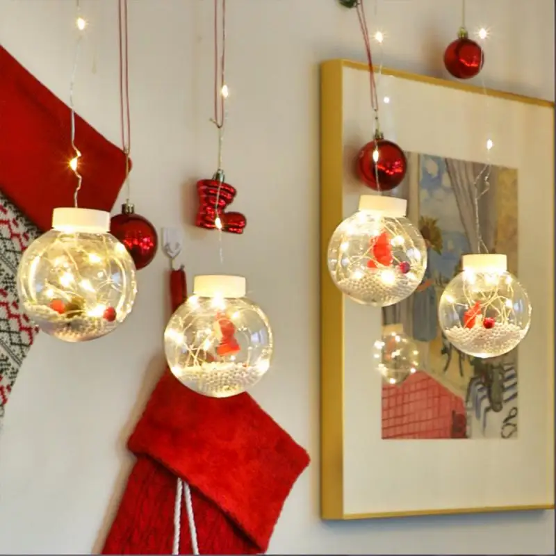 10 светодиодных гирлянд с шариками рождественские сказочные гирлянды для