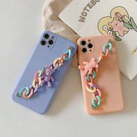 2021 New Cartoon Candy Bear Wrist Chain Phone Case For Xiaomi Redmi Note Pro POCO K40 Pro