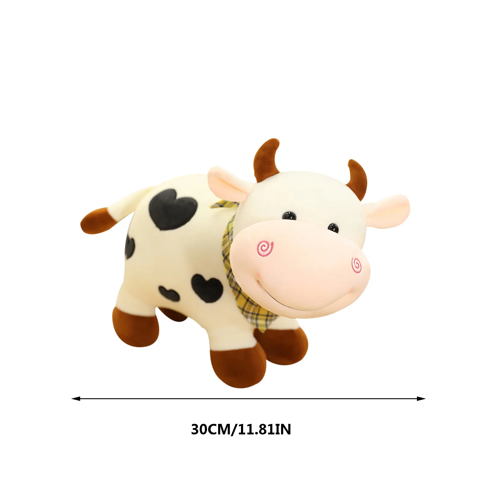 

1pc Lovely stuffed cow toy for baby kid Cute And Warm LittleCow Pillow Sofa Backrest Plush Toys great gift For kids Children