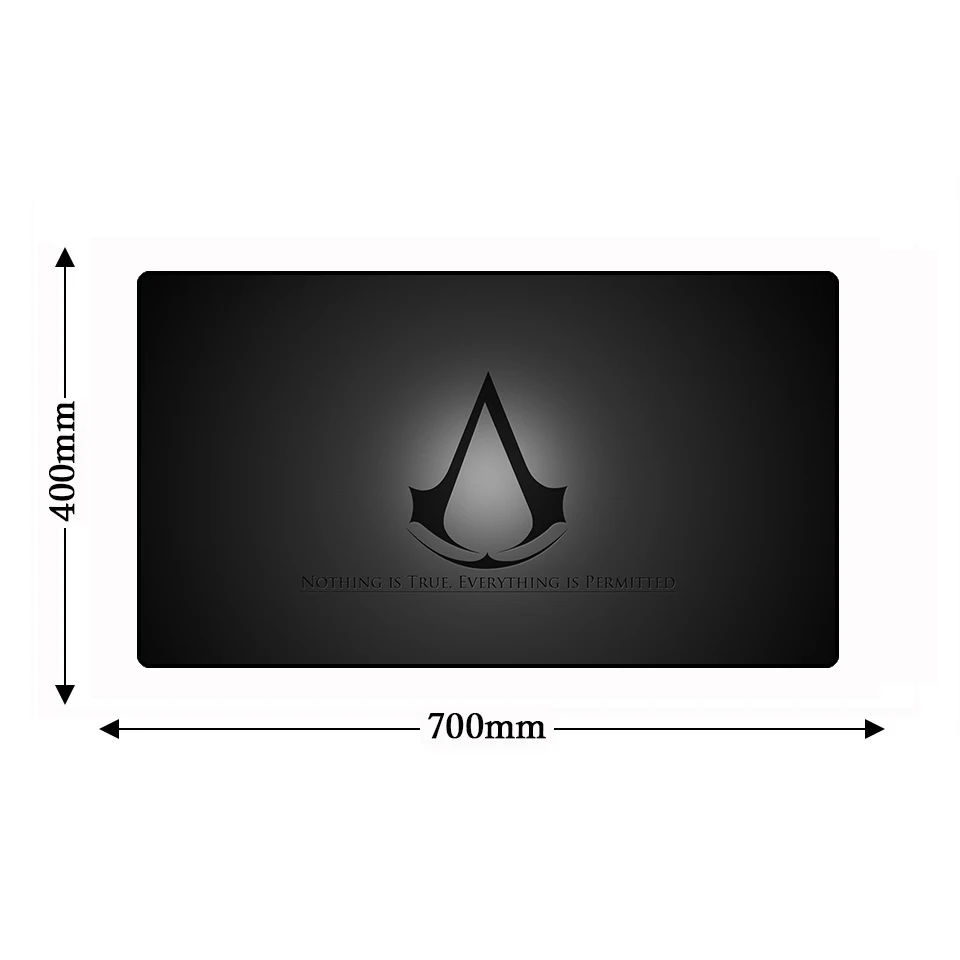 2 700*400 мм большой игровой коврик для мыши Assassins Creed Lockedge, большой ПК, натуральный каучук, игровой коврик для ноутбука, нескользящий коврик для мыши, коврик для мыши - Цвет: 2