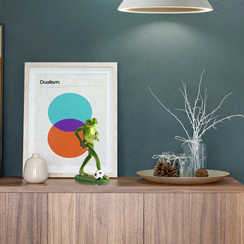 Статуэтка декоративная лягушка статуя для подарка домашний офисный стол садовый