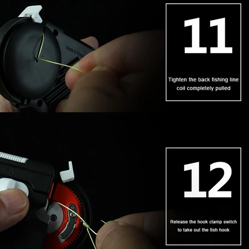 

Automatic Electric Fishing Hook Tier Machine Portable Fishing Accessories Tie Fast Fishing Hooks Line Tying Device Equipment.