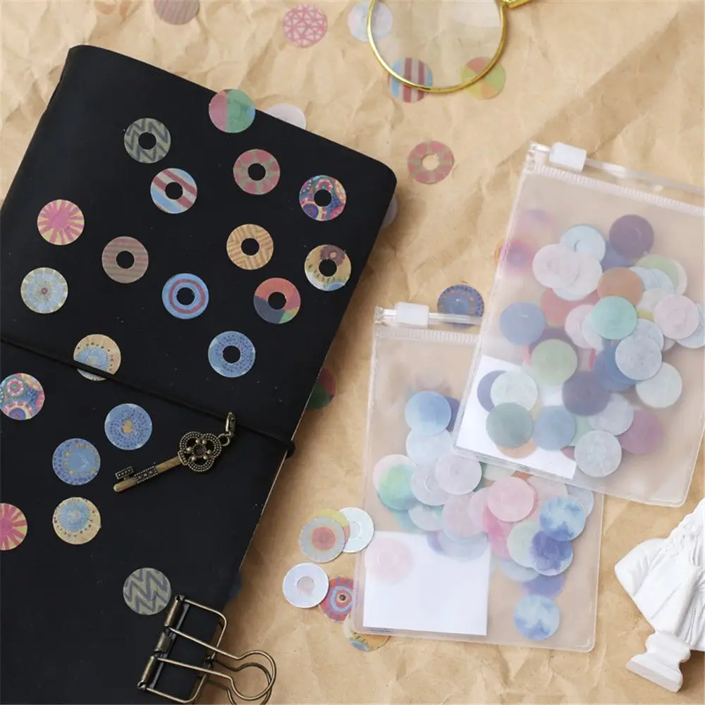 60 шт. винтажные круглые наклейки с листьями милые украшения для ноутбуков защита