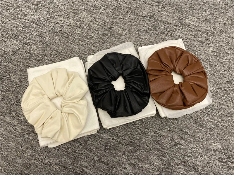 Женская резинка для волос из искусственной кожи новинка 2021 модная эластичная