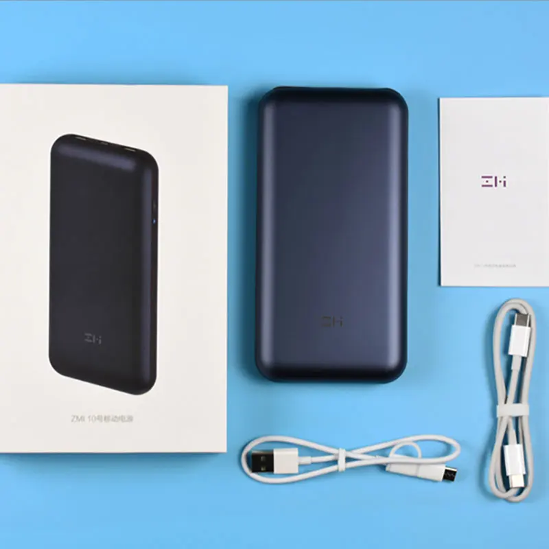 Оригинальный Xiaomi ZMI 15000 mAh power Bank USB PD 2 0 &amp Quick Charge 3 bank с кабелем type-C для ноутбука Macbook