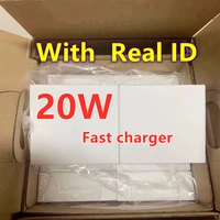 10pcslot with real id 20w fast charger usb c power adapter wall chargers for i 11 12 13 pro max with retail box