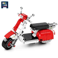 455pcs city tech red motorcycle model building blocks speed moto car educational bricks toys for children boy gift