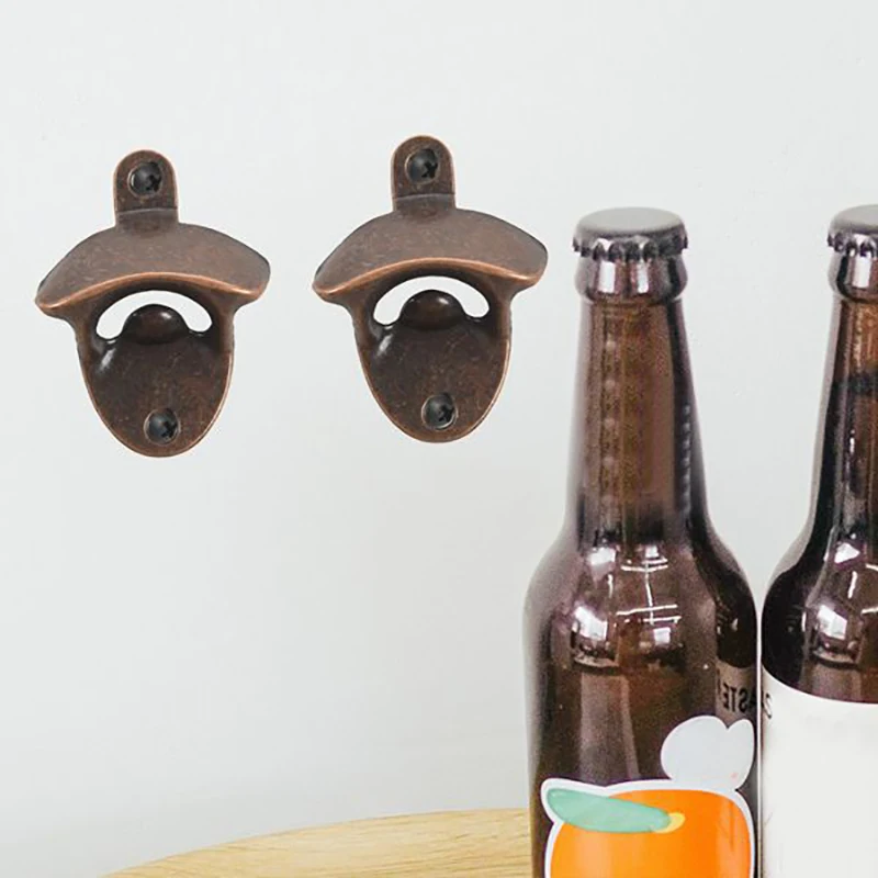 

Promotion! 30 Pack Bottle Opener Wall Mounted Rustic Beer Opener Set Vintage Look with Mounting Screws for Kitchen Cafe Bars