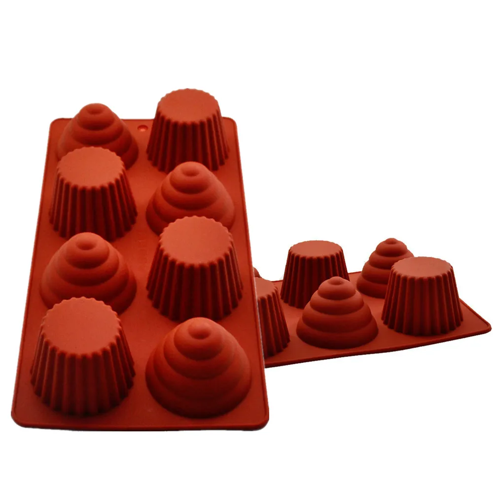 

2pcs/set 8 Cavity Irregular Muffin Cup Silicone Cake Mold Bakeware Pan Tray Mold Home DIY Cake Baking Tool Mold Form for Cupcake