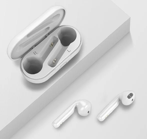L8 мини bluetooth гарнитура 5.0TWS водонепроницаемый движение истинный беспроводной наушники зарядный ящик - Цвет: Белый