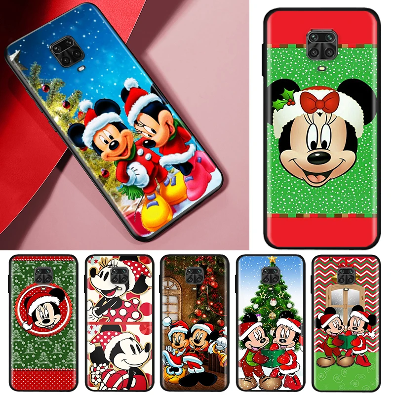 

Christmas Mickey Minnie Shockproof Cover For Redmi Note 4 4X 5A 5 6 7 8T 8 9T 9S 9 10 10S Prime Pro Max Black Phone Case