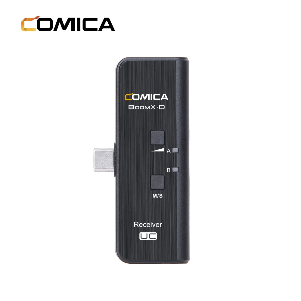 구매 Comica 2.4G 미니 및 휴대용 디지털 무선 듀얼 송신기 스마트 폰용 BoomX-D UC2 전문 무선 마이크