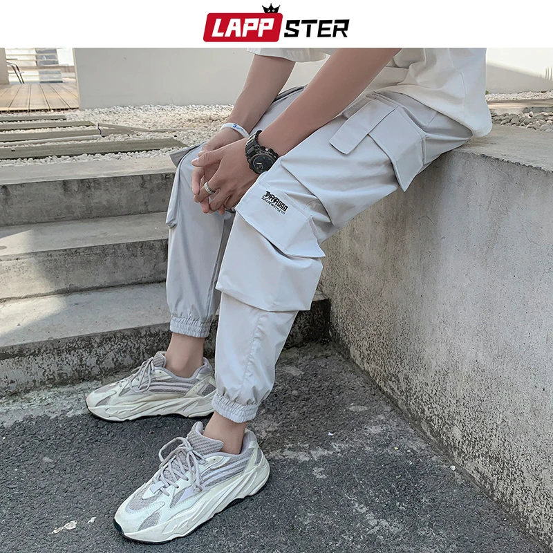 LAPPSTER Мужские Streetwear бегуны Брюки 2019 Mens Hip Hop Black Тренировочные штаны мужчины