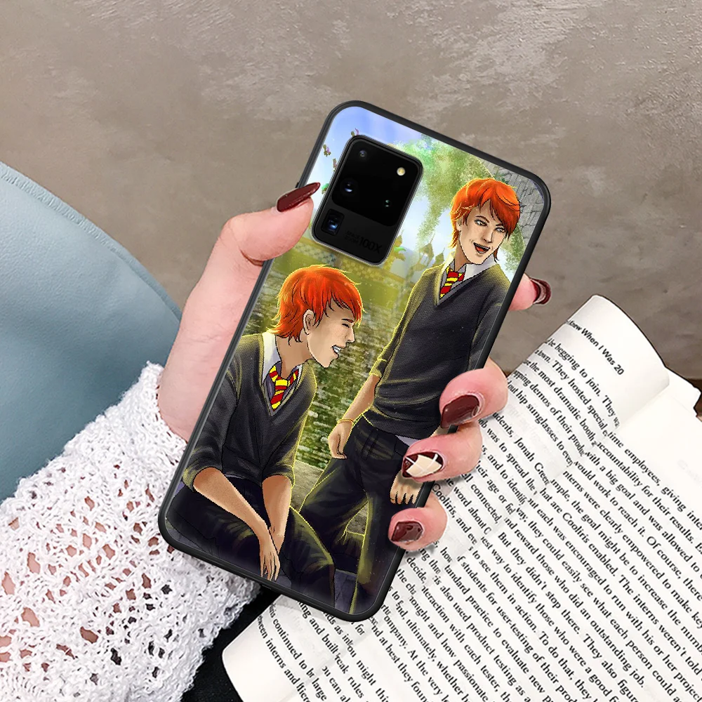 

Fred and George Weasley Twins Phone Case For Samsung Galaxy Note S 8 9 10 20 Plus E Lite Uitra black Cover Pretty Etui Tpu Funda