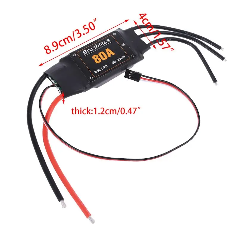 80A 2-6S ESC бесщеточный контроллер скорости для RC самолета вертолета R7RB | Игрушки и