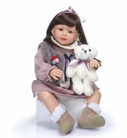 new 70cm toddler reborn baby dolls soft body silicone girl realistic mini bebe reborn girl doll childrens day gifts lifelike