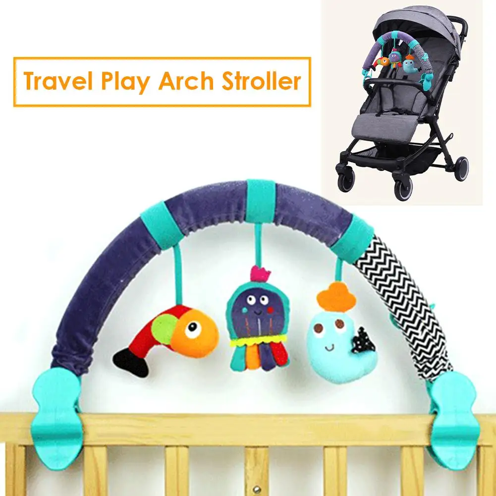 

Baby Cribs Rattle Babyplay Baby Hand Bell Multifunctional Plush Toy Stroller Mobile Gifts Infant Travel Arch