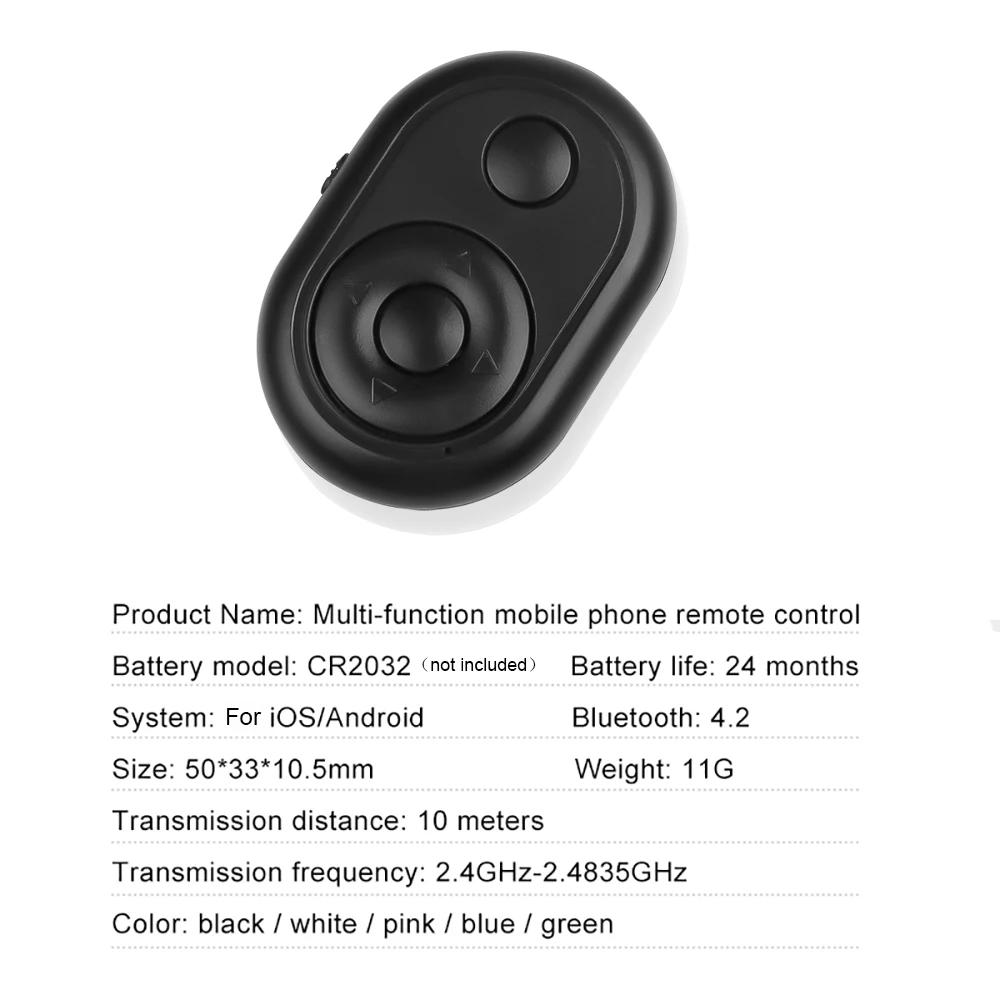 

Wireless bluetooth remote shutter controller button bluetooth Selfie for camera phone selfie TV of Xiaomi Samsung Apple