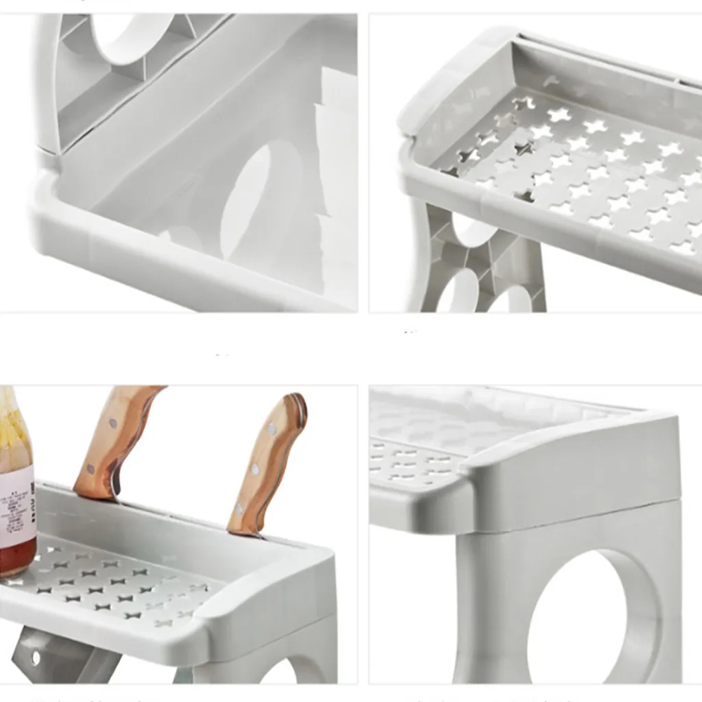

Folding Kitchen Shelf Bathroom Storage Rack Spice Rack Combination Storage Rack