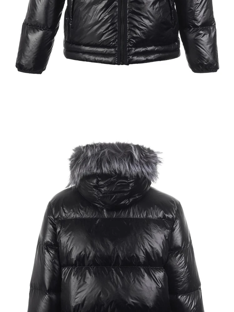 JackJones мужской зимний пуховик с капюшоном и воротником из лисьего меха 218412521