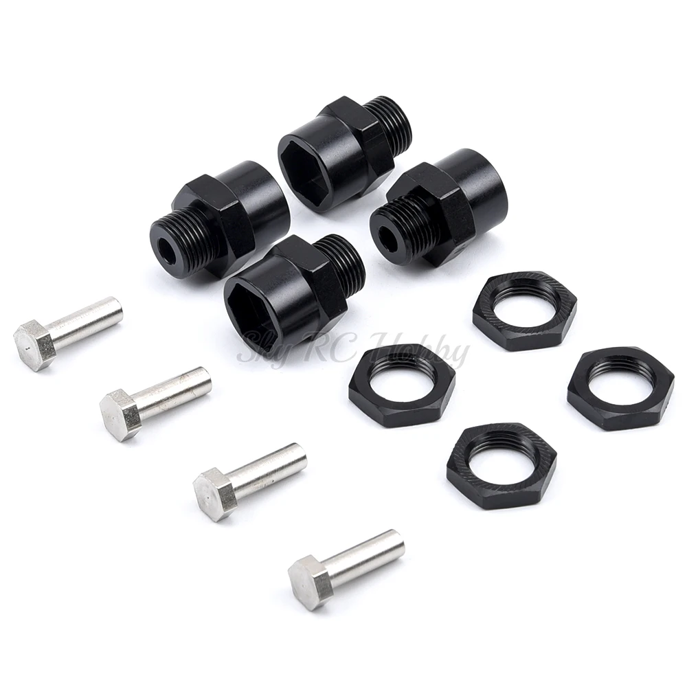 Адаптер из алюминиевого сплава с шестигранной Ступицей Колеса 12 17 мм 4 шт. для 1/10