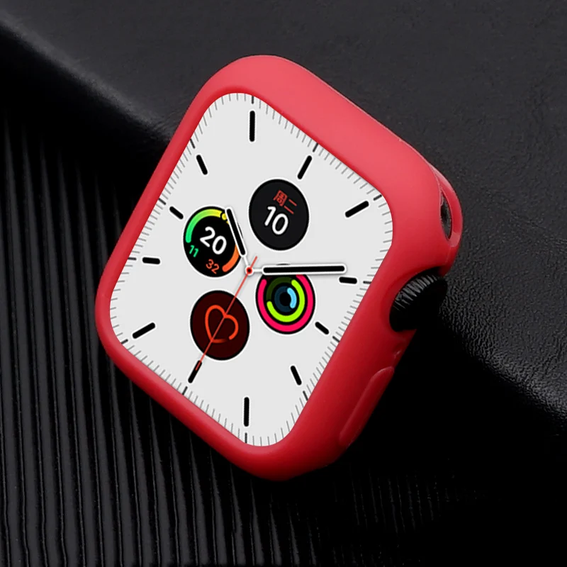 Чехол для Apple Watch чехол 40 мм 44 iWatch 42 38 аксессуары силиконовый бампер защита watch