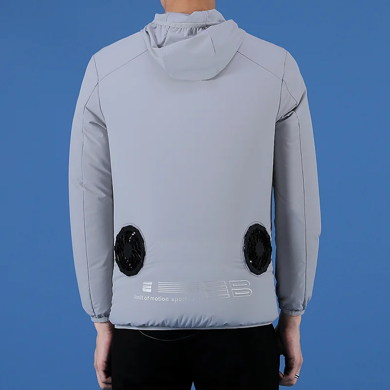 

PARATAGO Summer Fans Cooling Jackets Couple Air Conditioning Ice Fan Coat Men Women Sun-Protective Clothing Hiking Cool PC143