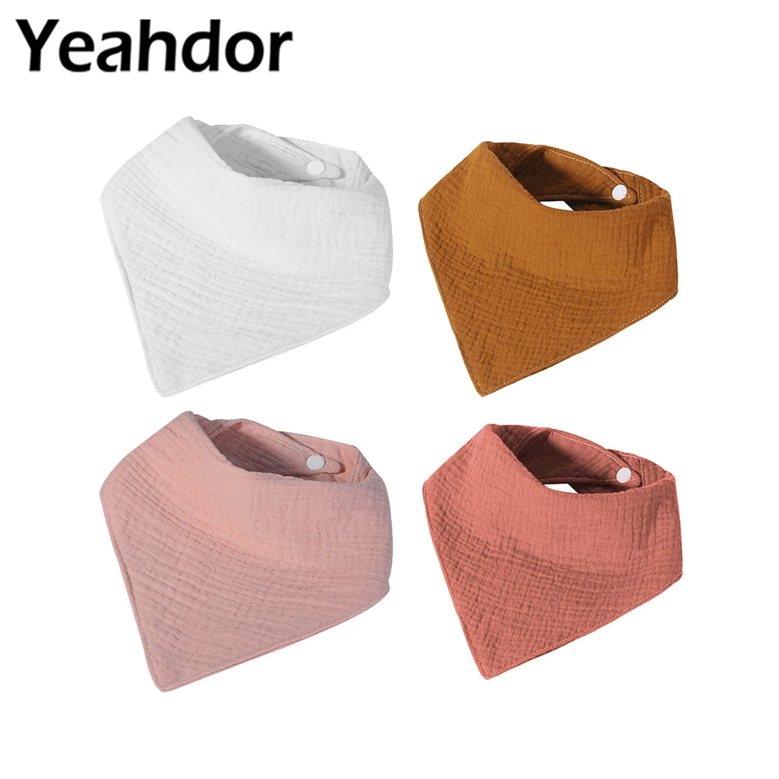 

Комплект детской одежды из 4 предметов, Одежда для младенцев, хлопковый нагрудники для новорожденных Треугольники шарфы для кормления Слюн...