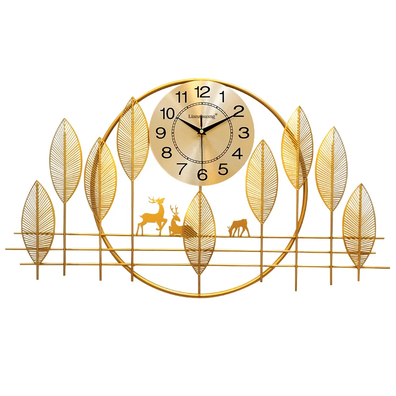 

Modern Luxury Wall Clock Iron Nordic Silent Digital Wall Clock Modern Desig Mechanism Living Room Horloge Murale Home Decor