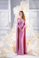 muslim charming elegant beaded long evening prom dubai party high quality cloak two piece lady formal mother of the bride dresse