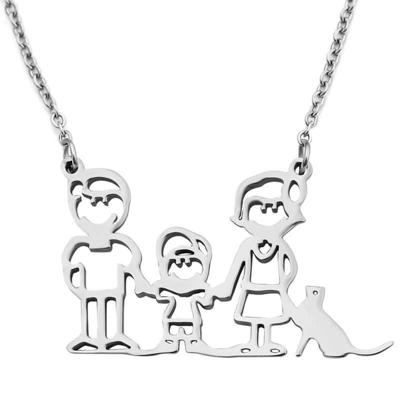 Модные счастливые рождественские подарки для всей семьи 3 человек кошка папа