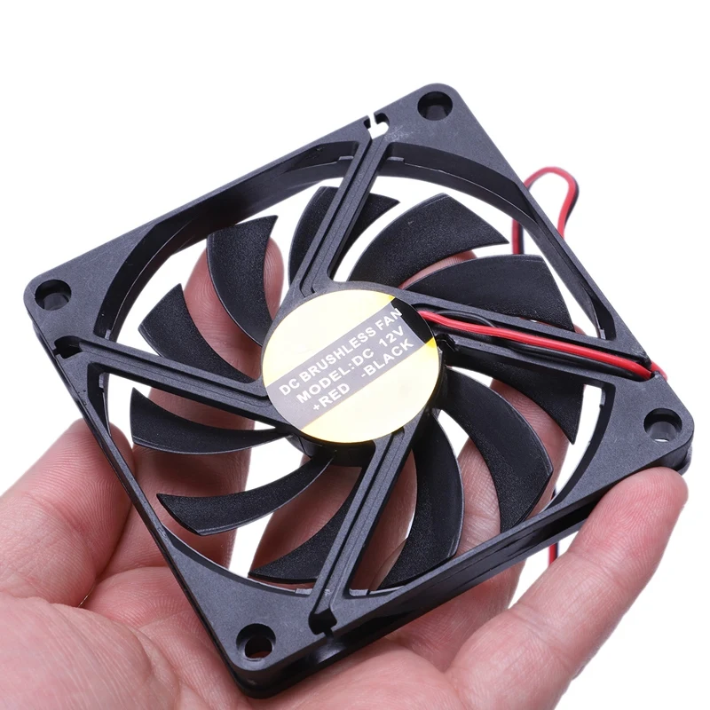 80mm 2 Pin Connector Cooling Fan for Computer Case CPU Cooler Radiator | Электроника