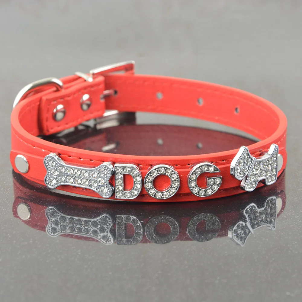 (100 Pieces/lot) Brand Hot Sale Pu Leather 10MM Personalized Dog Cat Collar Pet Necklace | Дом и сад