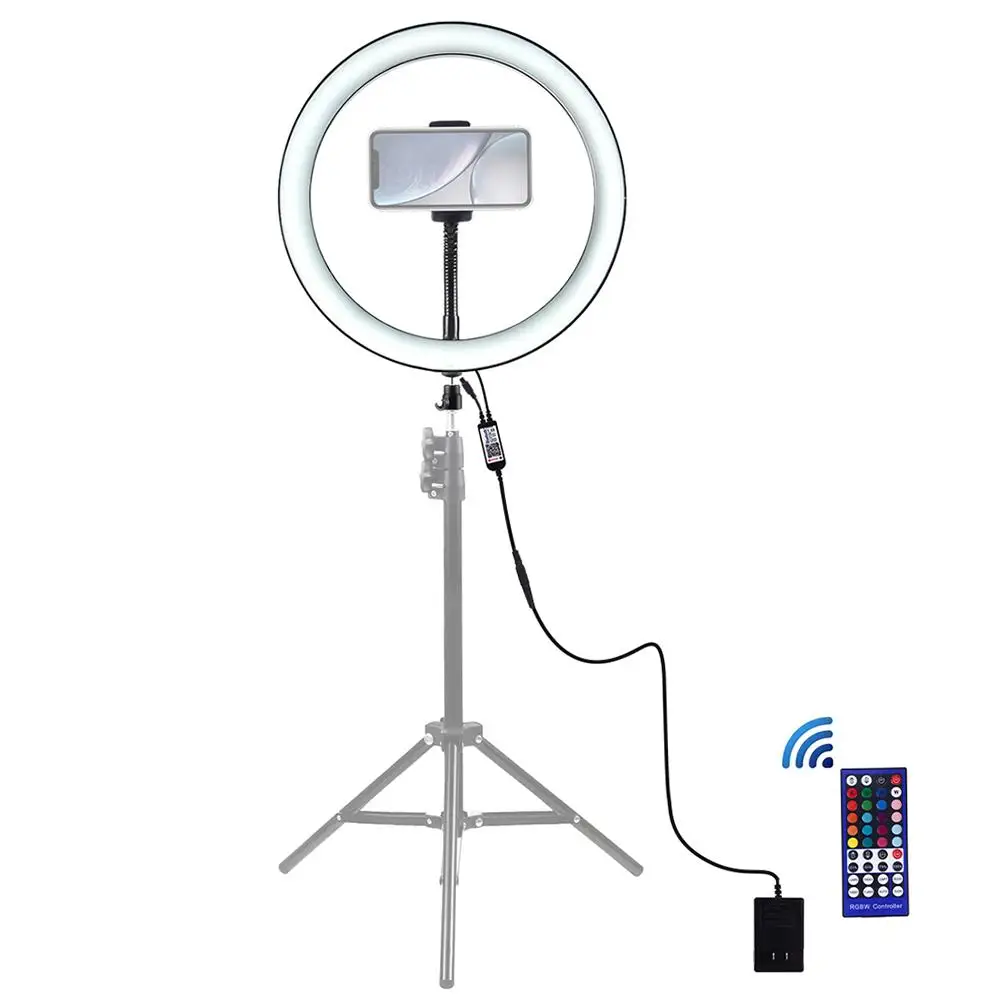 

30CM 12Inch LED RGB Ring Fill Light Mobile Phone Clip For Outdoor Photography Indoor Portraits
