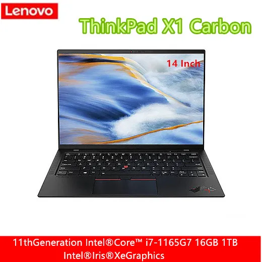 Ноутбук Lenovo ThinkPad X1 Carbon 2021 Gen 9 с 14 дюймовым светодиодным экраном подсветкой i7 1165G7 16