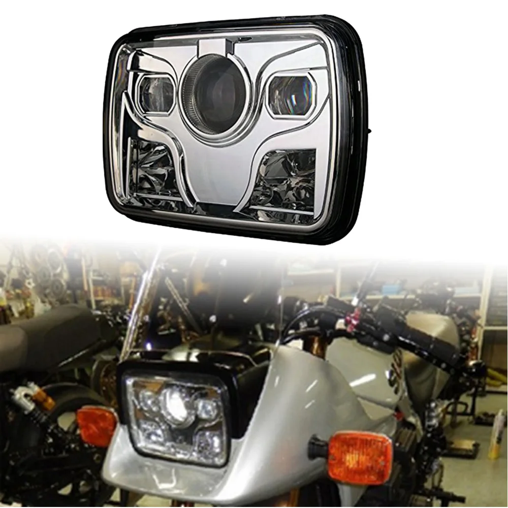 

1Pcs 5x7 LED Headlight Sealed Beam Black For Kawasaki Katana GPZ 750 900 ZRX 1100 ZRX400