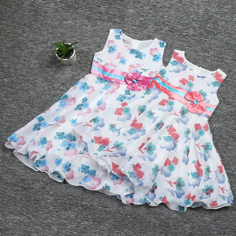 Детское красивое платье принцессы для маленьких девочек Шифоновое пляжное