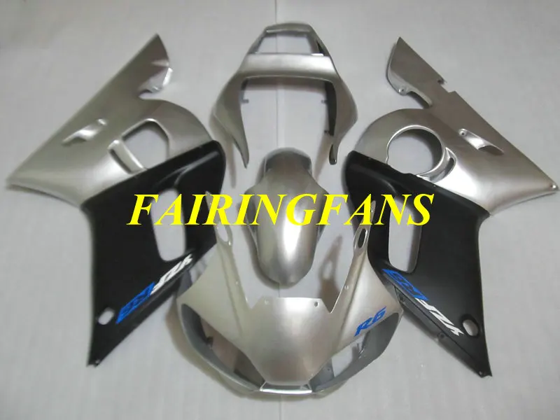 Комплект обтекателей для мотоцикла YAMAHA YZFR6 98 99 00 01 02 YZF R6 YZF600 1998 2000 2002 серебристый