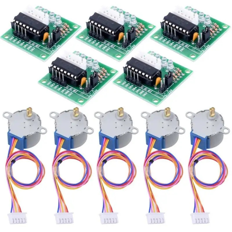 

5V Stepper Motors 4-Phase Geared ULN2003 28BYJ-48 For Arduino LED Parts