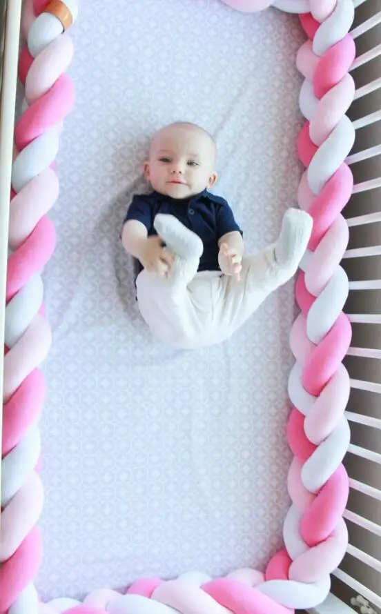 CYSINCOS 1 м 2 м 3 м детская кровать коса узел подушка для младенца Bebe защита для кроватки кроватка декор комнаты