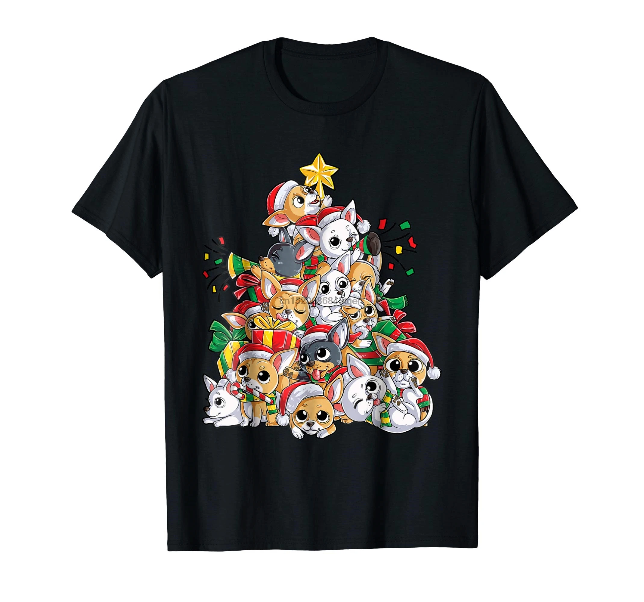 Чихуахуа Рождественская рубашка елка собака мальчики девочки дети подарок