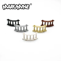 marumine 30pcs moc bricks fence 4x4x2 quarter round spindled with 2 studs 30056 city house street view building block accessory