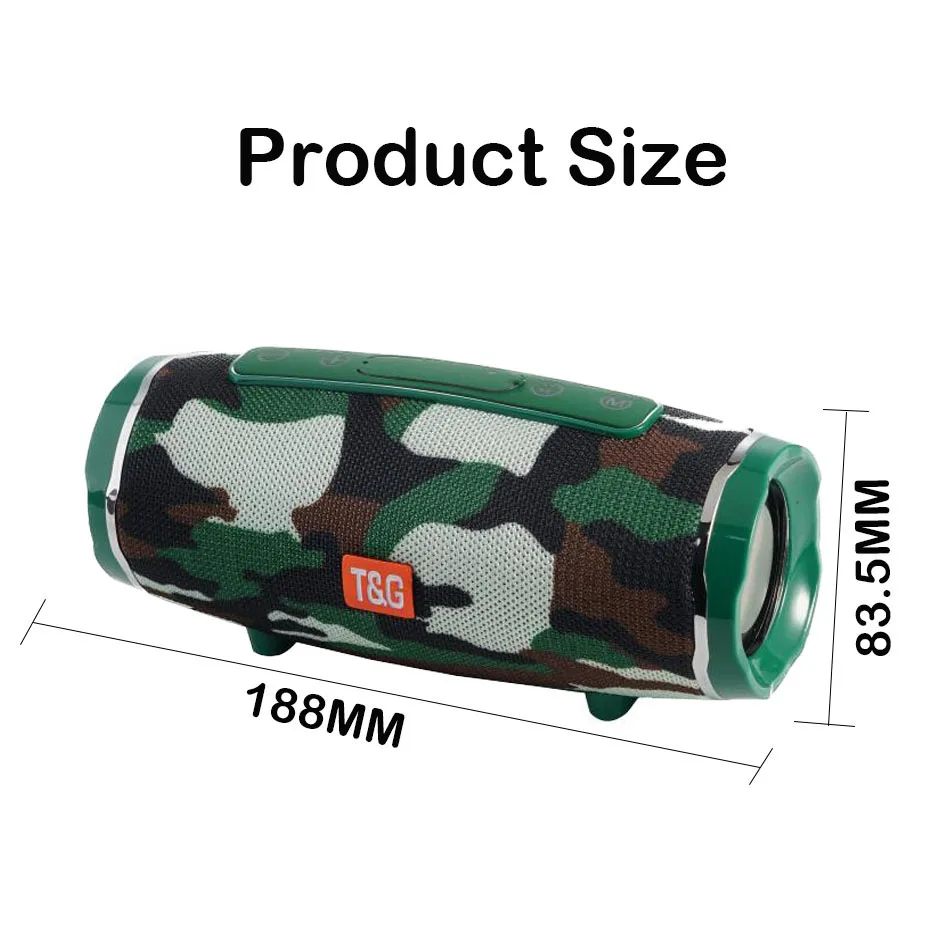 Уличная Bluetooth-колонка 20 Вт сабвуфер динамик TWS водонепроницаемый портативный