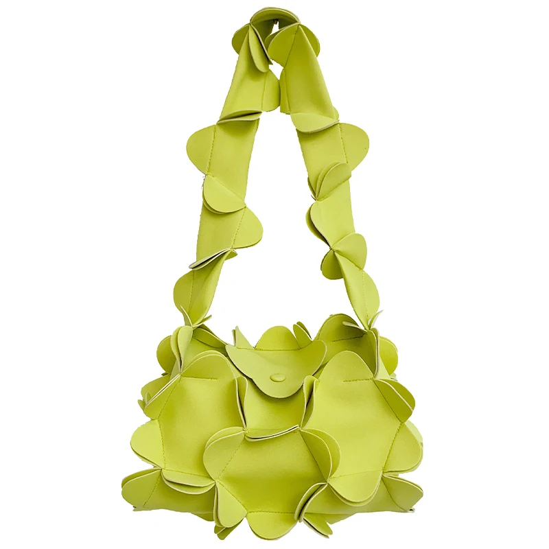 

Luxury branded Underarm bag 2021 Summer New High-quality PU Leather Women's Designer Handbag Flowers Shoulder Messenger Bag