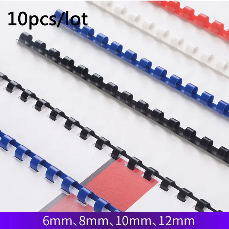 10PCS 21 Hole Binding Ring 6-12mm Loose-leaf Spiral Coil Scrapbook Album Binding Aprons PVC Binder Rings Notebook Office Supply
